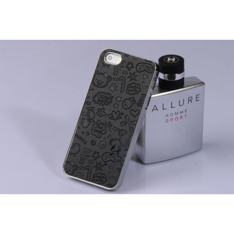 Iphone 5/5S/Se deklas su piesiniais juoda Iphone 5/5S/Se deklas su piesiniais juoda